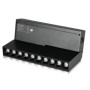 10*2W LED Magnetic SMD Gimbal Linear Spotlight Black IP20 24V 4000K