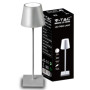 LAMPADA LED ALLUMINIO RICARICABILE USB C TOUCH 3 WATT COLORE GRIGIO V-TAC prodottiferramenta 2881VTAC 3800157680721