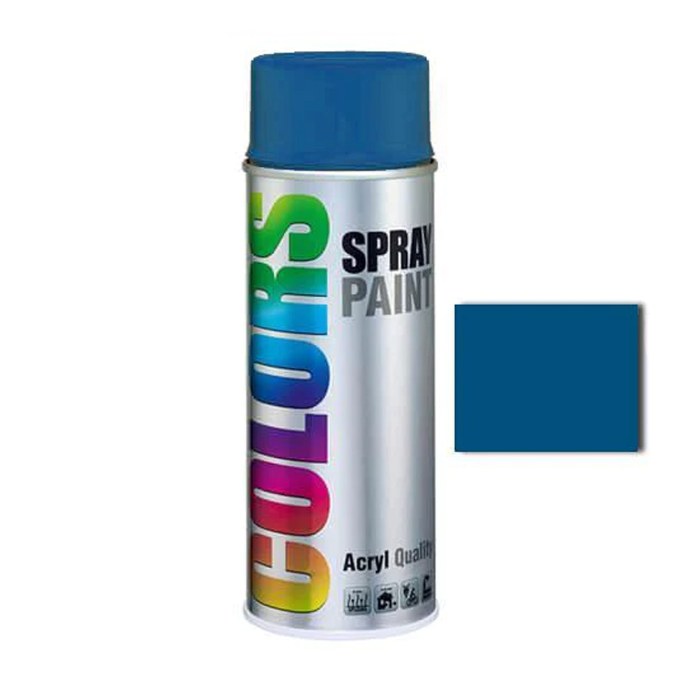 european aerosols spray colors 400ml vernice antigraffio di facile applicazione e rapida essiccazione colore blu genziana - duplicolor, blu